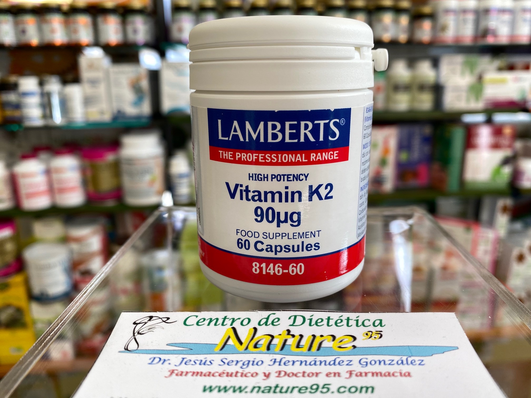Vitamina K2 90 mcg Lamberts como Menaquinona7 (MK7). Importantísimo