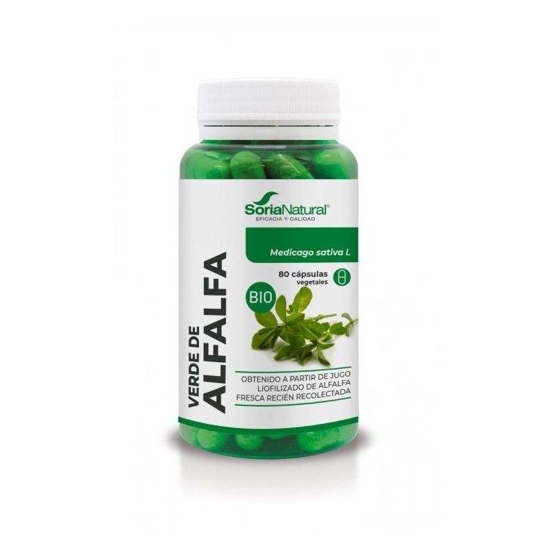 Verde de Alfalfa Soria Natural 80 Cápsulas