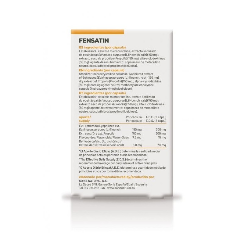 Fensatín Cápsulas Soria Natural