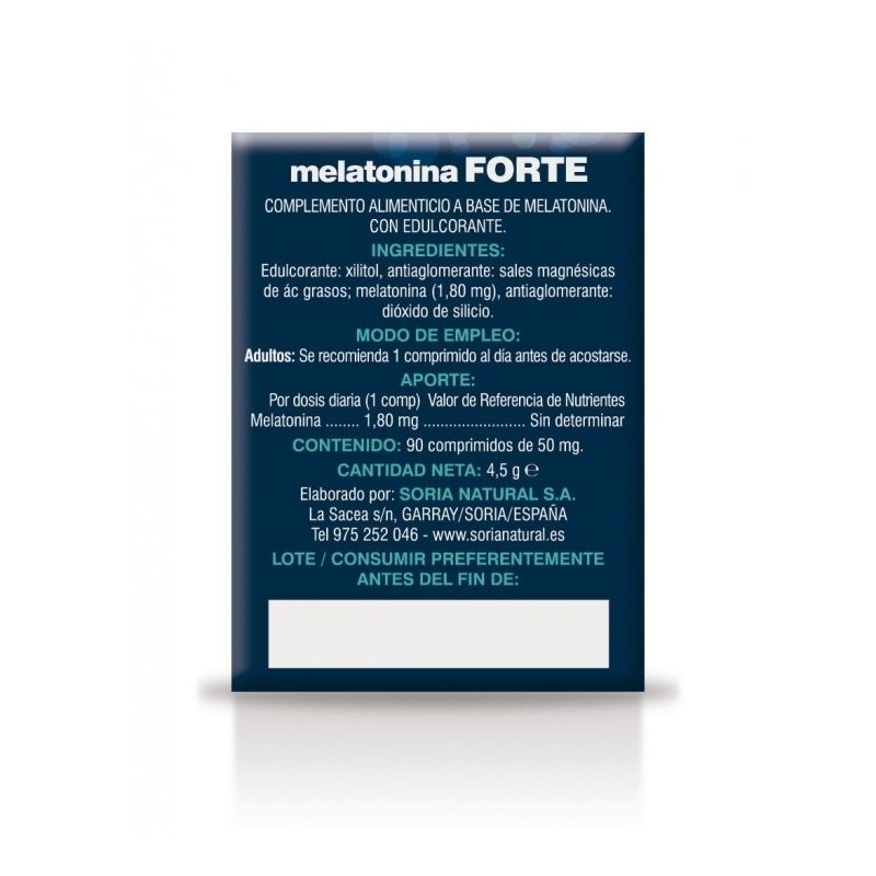 Melatonina Forte Soria Natural