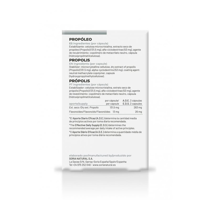 Propóleo Cápsulas Soria Natural