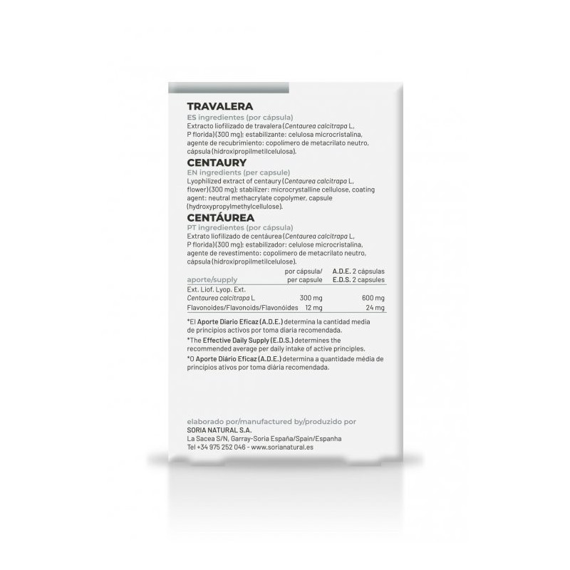 Travalera Cápsulas Soria Natural