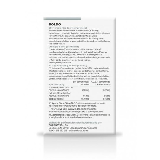 Boldo Comprimidos Soria Natural