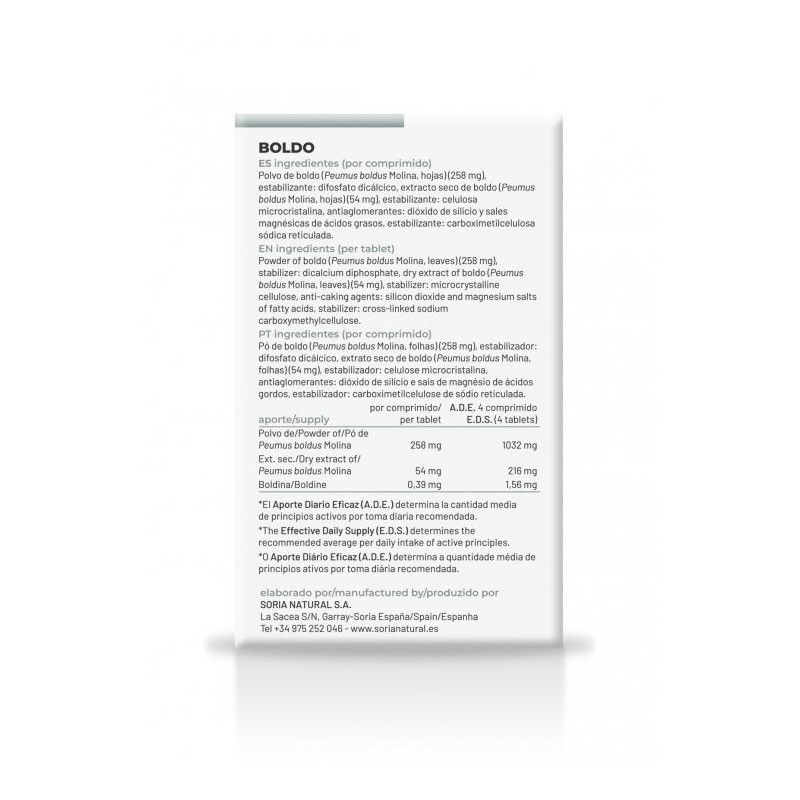 Boldo Comprimidos Soria Natural