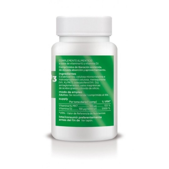 Vitamina K2 + D3 Liberación Sostenida Soria Natural