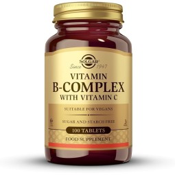 Vitamina B-Complex Con Vitamina C Solgar 100 Tablets