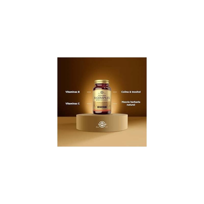 Vitamina B-Complex Con Vitamina C Solgar 100 Tablets