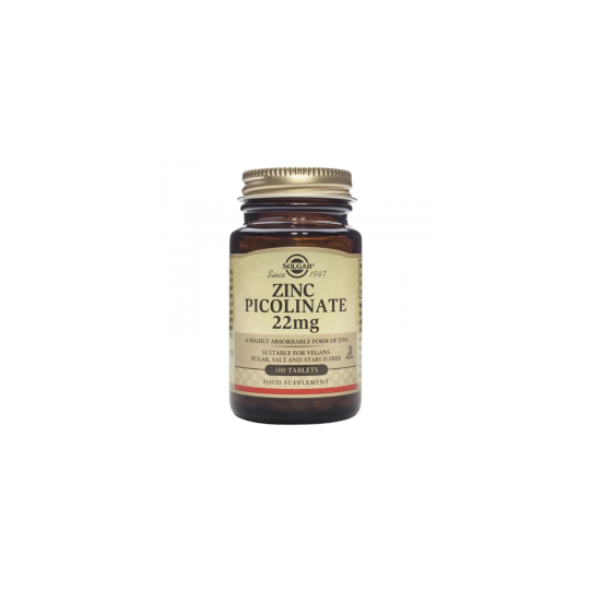 Picolinato de Zinc Solgar 100 Tablets