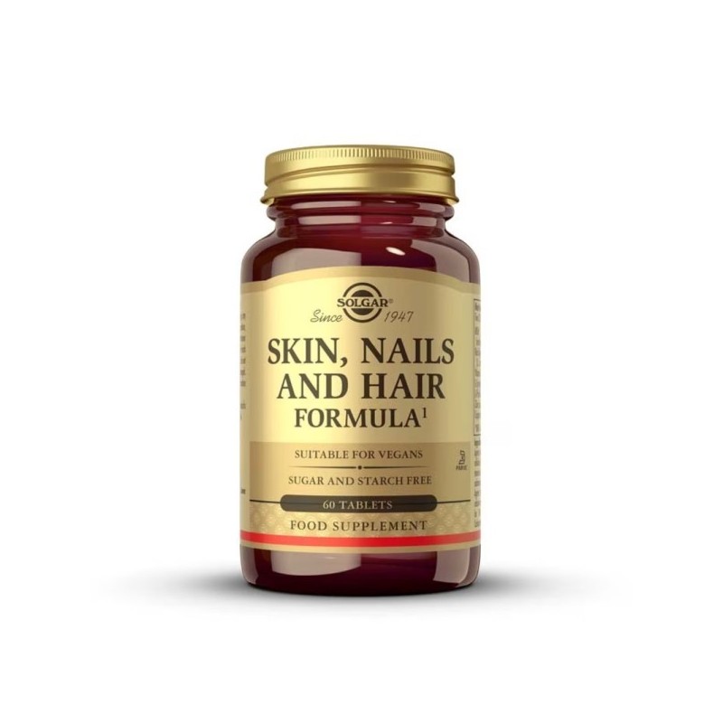 Fórmula Pelo, Piel y Uñas 60 comprimidos Solgar Suitable for Vegans