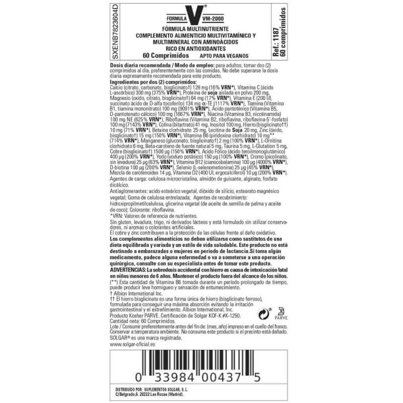 Fórmula VM-2000® Solgar