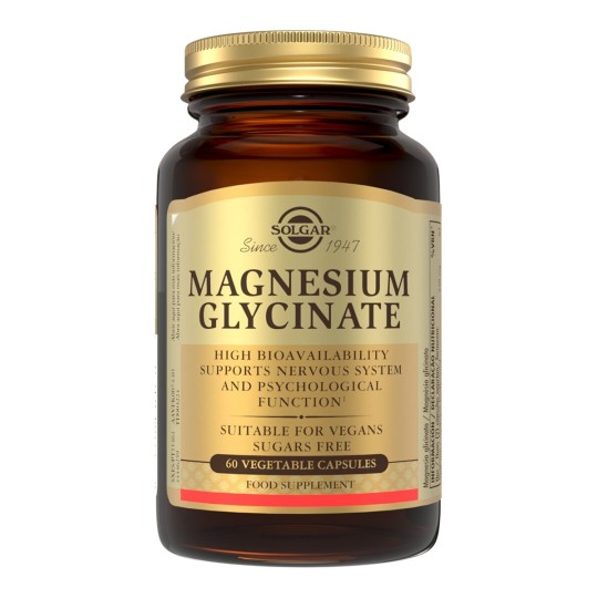 MAGNESIUM GLYCINATE 60 VEGETABLE CAPSULES SOLGAR