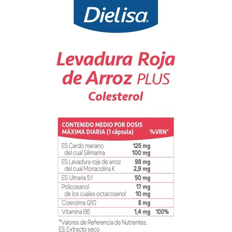 LEVADURA ROJA DE ARROZ PLUS DIELISA 60 CÁPSULAS