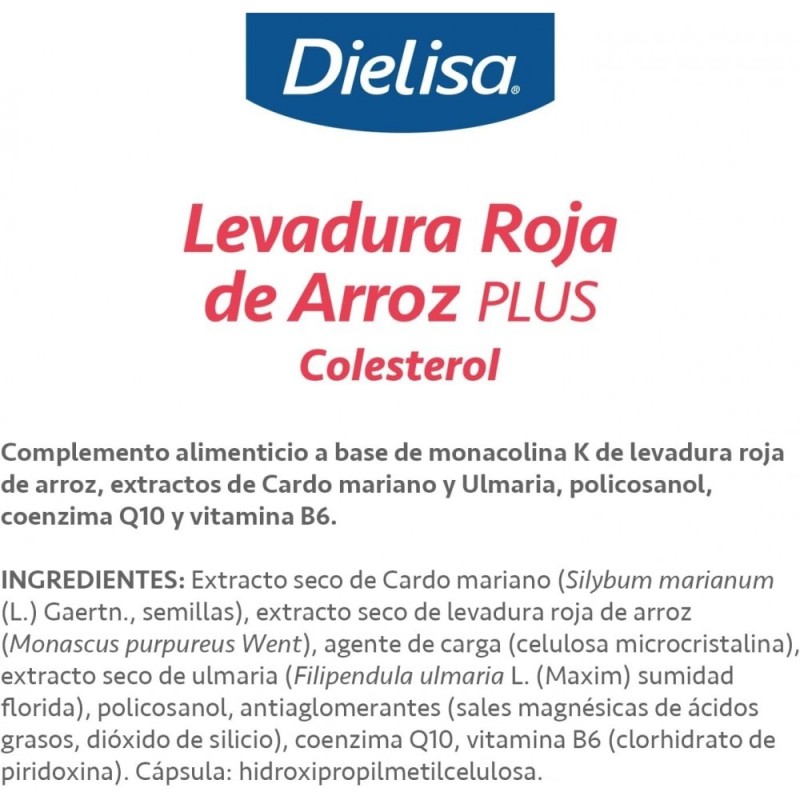 LEVADURA ROJA DE ARROZ PLUS DIELISA 60 CÁPSULAS