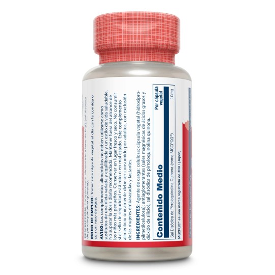 PQQ ( PYRROLO QUINOLINE QUINONE ) SOLARAY 10 mg 30 CAPSULAS VEGETALES