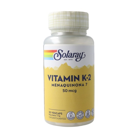 VITAMIN K-2 MENAQUINONA 7 50 mcg SOLARAY 30 VEG CAPS