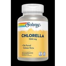 CHLORELLA 1500 mg de Pared Celular Rota SOLARAY 120 comprimidos