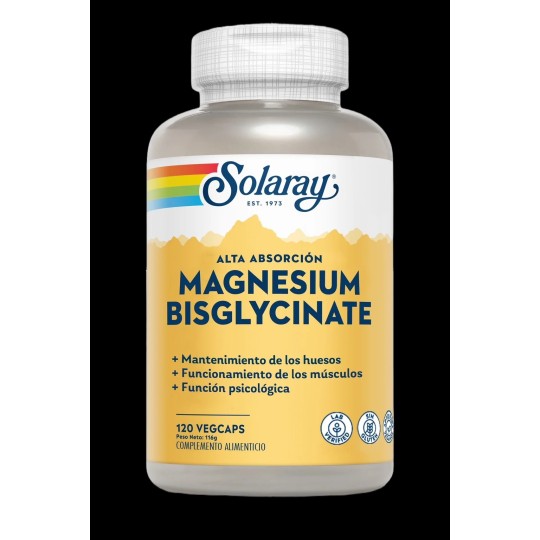 MAGNESIUM BISGLYCINATE SOLARAY 120 VEGCAPS