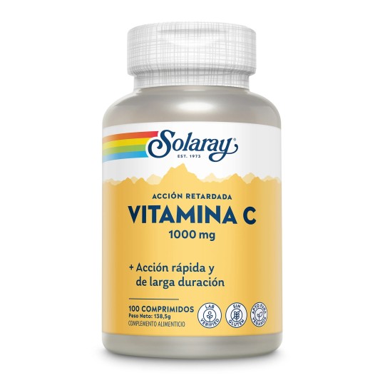 VITAMINA C 1000 mg 100 COMP SOLARAY ACCIÓN RETARDADA