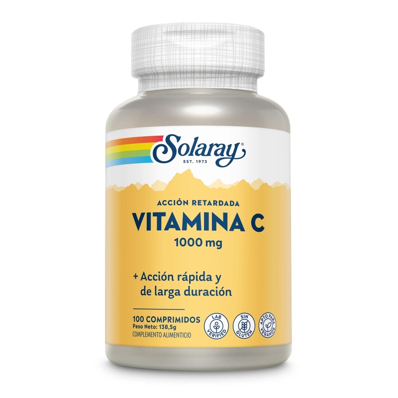 VITAMINA C 1000 mg 100 COMP SOLARAY ACCIÓN RETARDADA