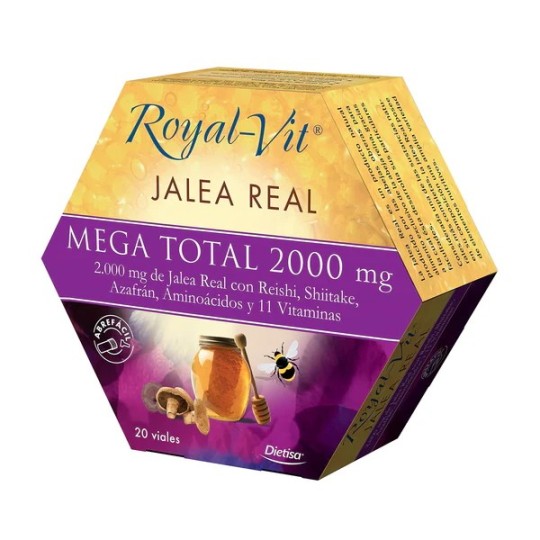 ROYAL-VIT JALEA REAL MEGA TOTAL 2000 mg DIELISA 20 VIALES