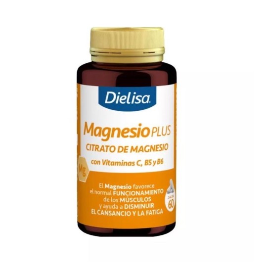 MAGNESIO PLUS CITRATO DE MAGNESIO CON VITAMINAS C,B5 Y B6 DIELISA 60 COMPRIMIDOS