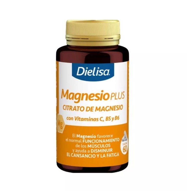 MAGNESIO PLUS CITRATO DE MAGNESIO CON VITAMINAS C,B5 Y B6 DIELISA 60 COMPRIMIDOS