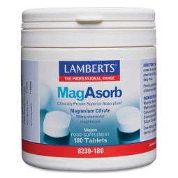 MagAsorb Citrato Magnesio 180 Tabletas Lamberts