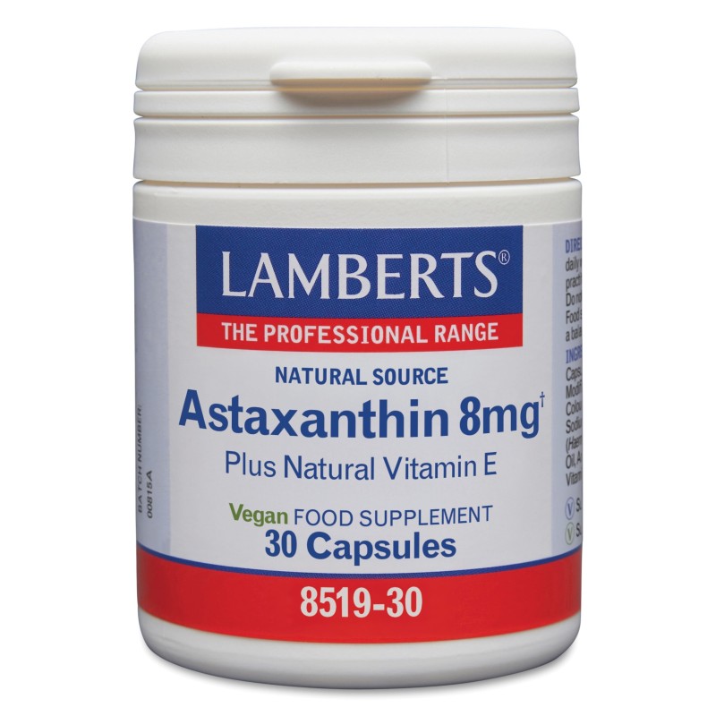 ASTAXANTHIN 8 mg LAMBERTS 60 CAPSULES