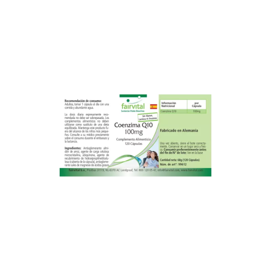 Co-Enzima Q10 100mg FAIRVITAL 120 Cápsulas