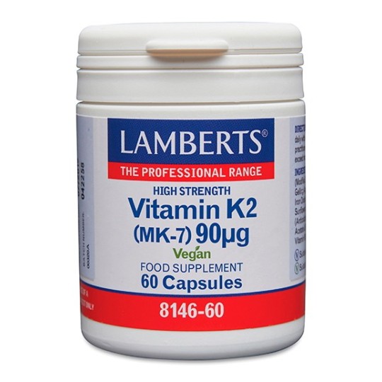 VITAMIN K2 ( MK-7 ) 90 ug VEGAN LAM,BERTS 60 CAPSULES