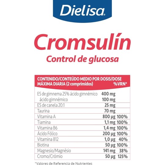CROMSULIN CONTROL DE GLUCOSA DIELISA 48 COMPRIMIDOS