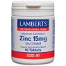 ZINC 15 MG ( CITRATO DE ZINC )  LAMBERTS 90 TABLETS