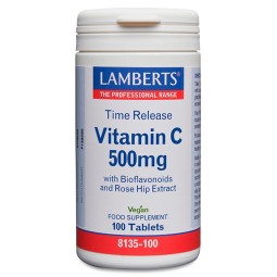 VITAMINA C 500 MG con BIOFLAVONOIDES LAMBERTS 100 TABLETS LIBERACIÓN SOSTENIDA