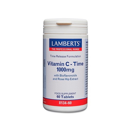 VITAMINA C 1000 MG con BIOFLAVONOIDES LAMBERTS 60 TABLETS LIBERACIÓN SOSTENIDA