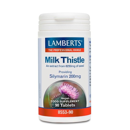 MILK THISTLE ( CARDO MARIANO ) SILYMARIN 200 MG  LAMBERTS 90 TABLETS