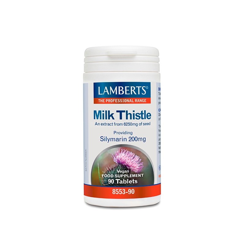MILK THISTLE ( CARDO MARIANO ) SILYMARIN 200 MG  LAMBERTS 90 TABLETS