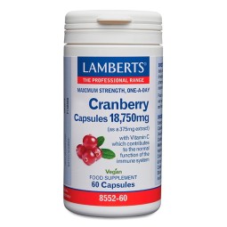 CRANBERRY ( ARÁNDANO ROJO ) 18,750 mg LAMBERTS 60 CÁPSULAS VEGAN