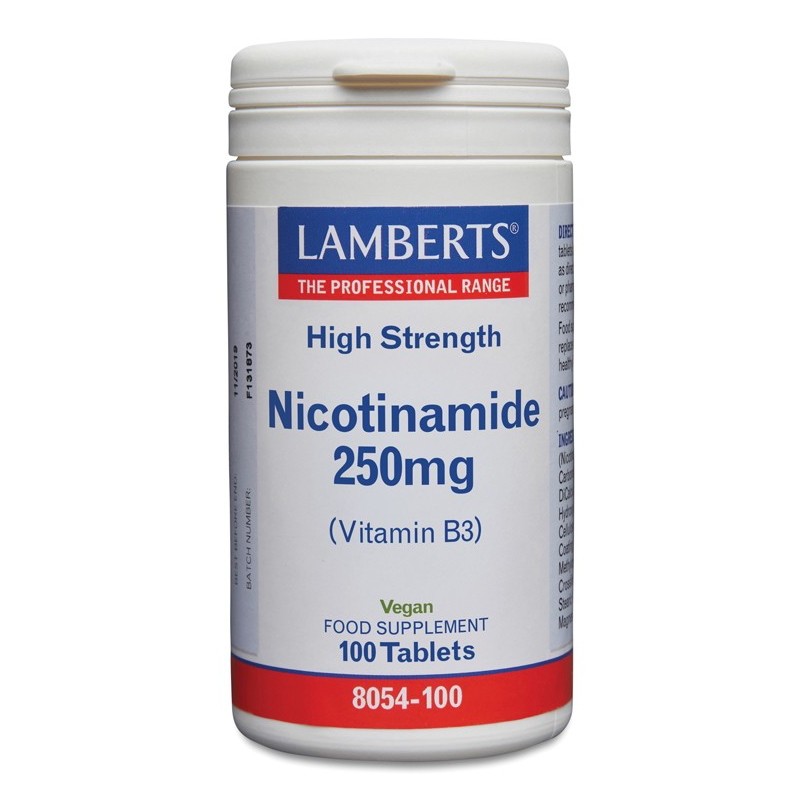 NICOTINAMIDE ( VITAMIN B3 ) 250 MG LAMBERTS 100 TABLETS