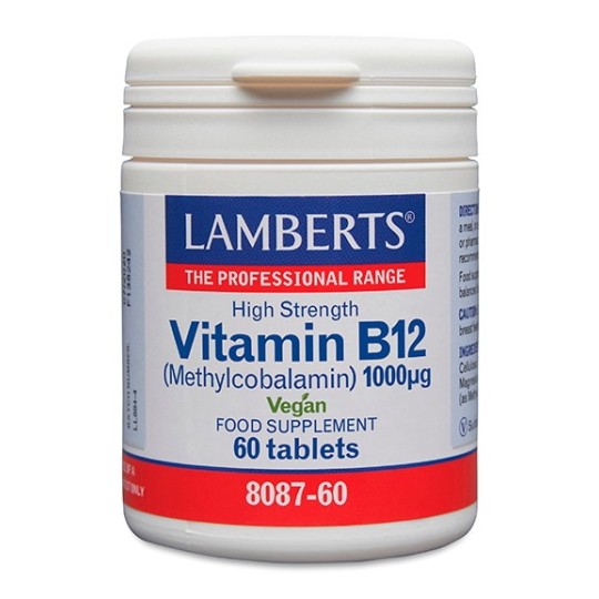VITAMIN B12 ( METHYLCOBALAMIN ) 1000 ug LAMBERTS 60 TABLETS VEGAN