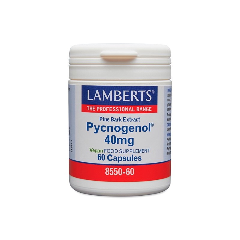 PYCNOGENOL 40 MG LAMBERTS 60 CAPSULES VEGAN