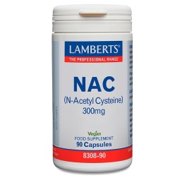 NAC ( N-ACETYL CYSTEINE ) 300 MG LAMBERTS 90 CAPSULES VEGAN