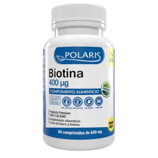 BIOTINA 400 ug POLARIS 60 COMPRIMIDOS