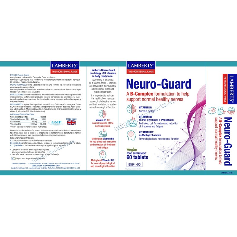 NEURO-GUARD LAMBERTS 60 TABLETS