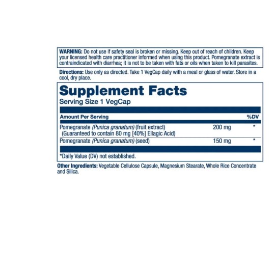 POMEGRANATE (GRANADA) EXTRACTO 200 MG SOLARAY 60 VEGCAPS