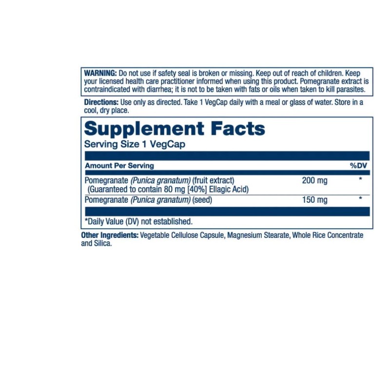 POMEGRANATE (GRANADA) EXTRACTO 200 MG SOLARAY 60 VEGCAPS