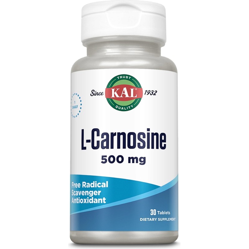 L-CARNOSINE 500 mg KAL 30 TABLETS L-CARNOSINA